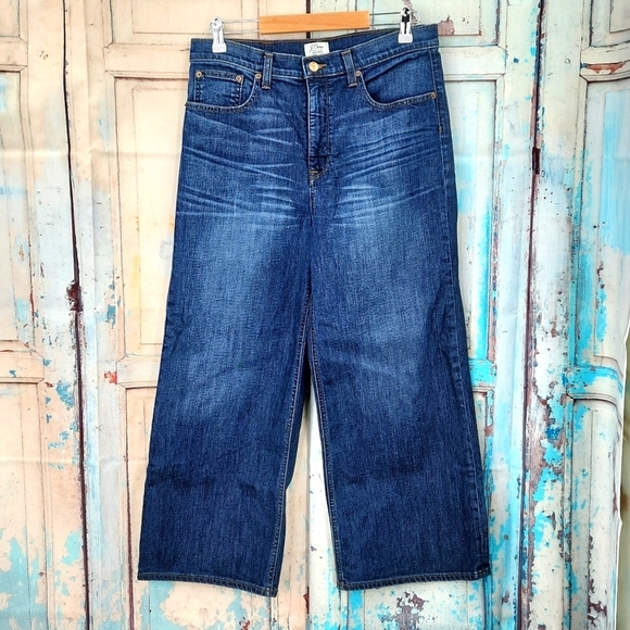 J. Crew Rayner Wide Leg Cropped Jeans - Picture 2 of 7